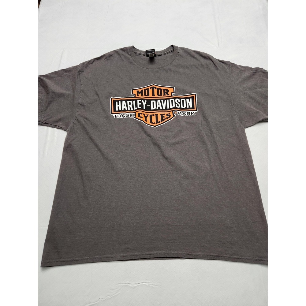 Harley-Davidson Shirt Mens 2XL Gray Bar & Shield Graphic Wisconsin Oconomowoc